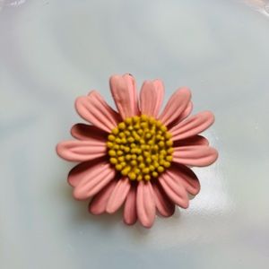 Vtg METAL BARBIECORE Cottagecore Floral Brooch Pin Hat Purse Curtain Lampshade